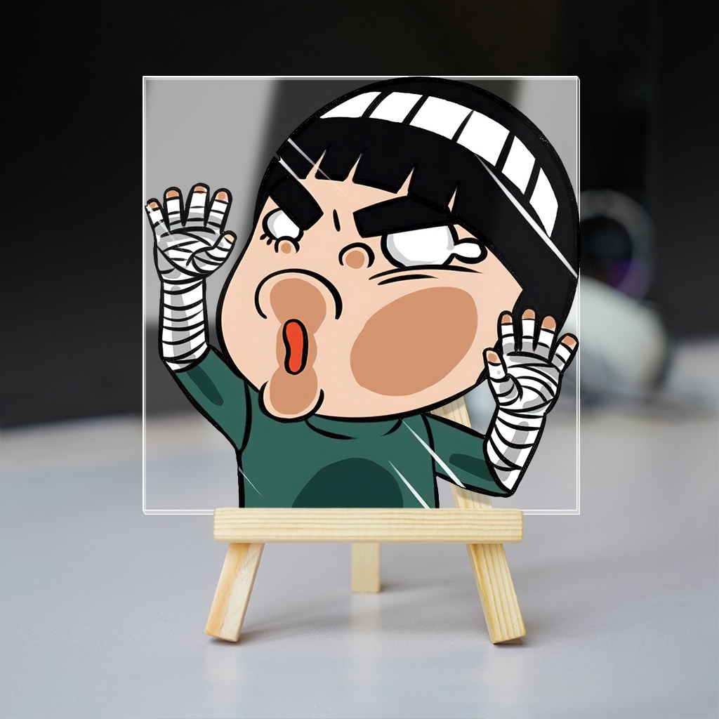 Tranh kính Naruto Anime Manga nhân vật úp mặt vào kính cute dễ thương trang trí góc học tập bàn làm việc HM Decor