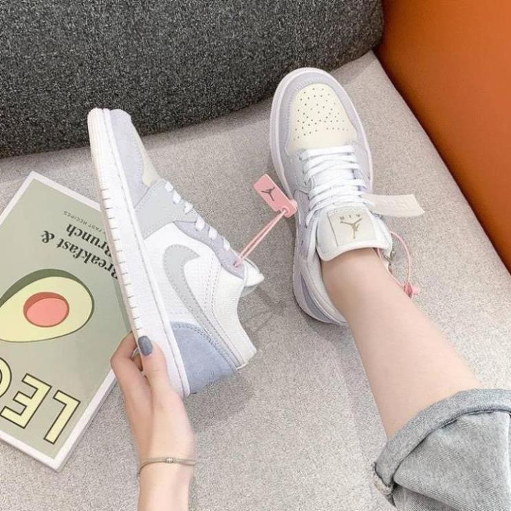 ❣️ Giày Nike Jordan JD 1 Low Paris Cổ Thấp Xám , Giày Thể Thao Nam Nữ Cổ Thấp Cao Cấp Full Box Bill -kd*d 🎧️