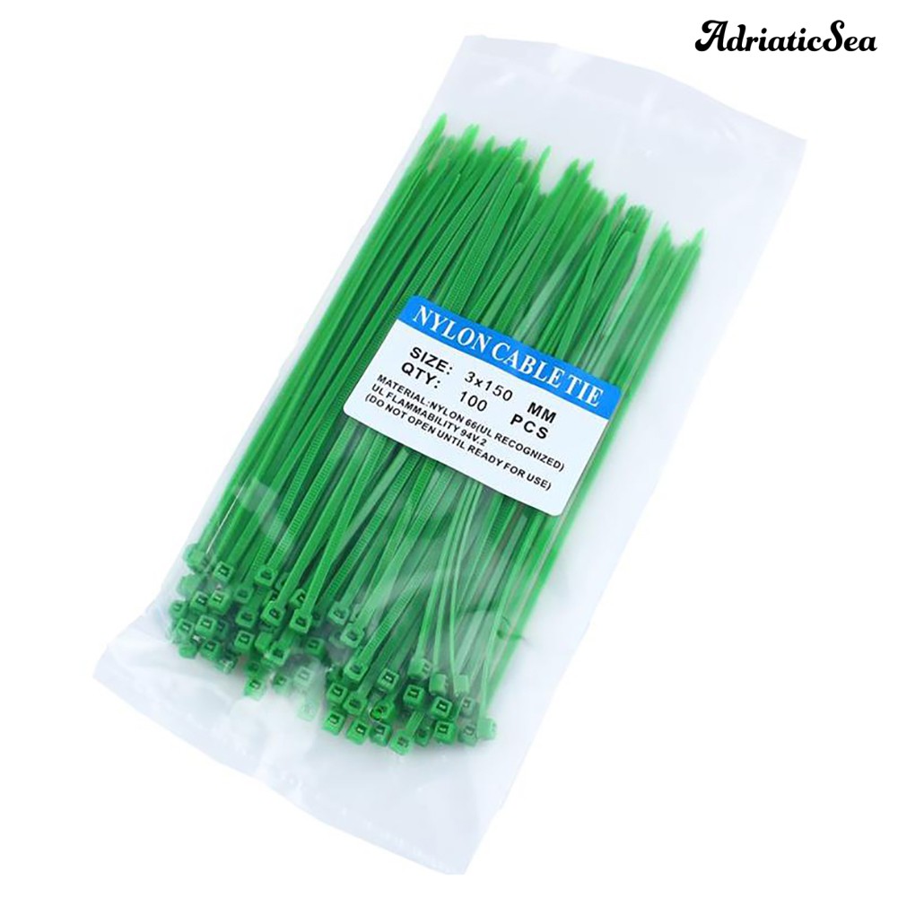 Set 100 dây rút nhựa 150mm tùy chọn màu sắc