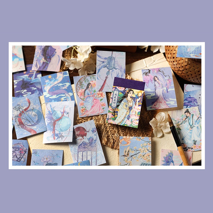Sticker chủ đề cổ trang, dùng trang trí Scrapbook, sổ tay, vở - [ 120 ]