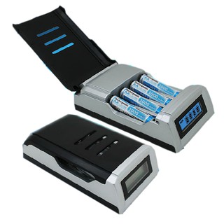 Bộ sạc pin AA/AAA sạc nhanh có màn LCD báo dung lượng pin