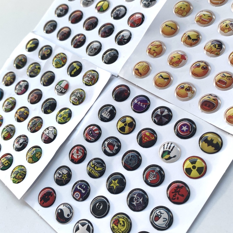 30 Miếng Dán Hình Mái Vòm Nhỏ 3D Trang Trí Xe Mô Tô