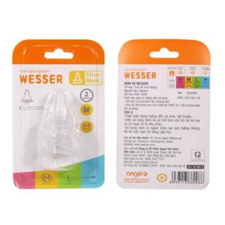 Wesser- Núm Vú Cổ Hẹp Vỉ 2 Cái SIÊU MỀN