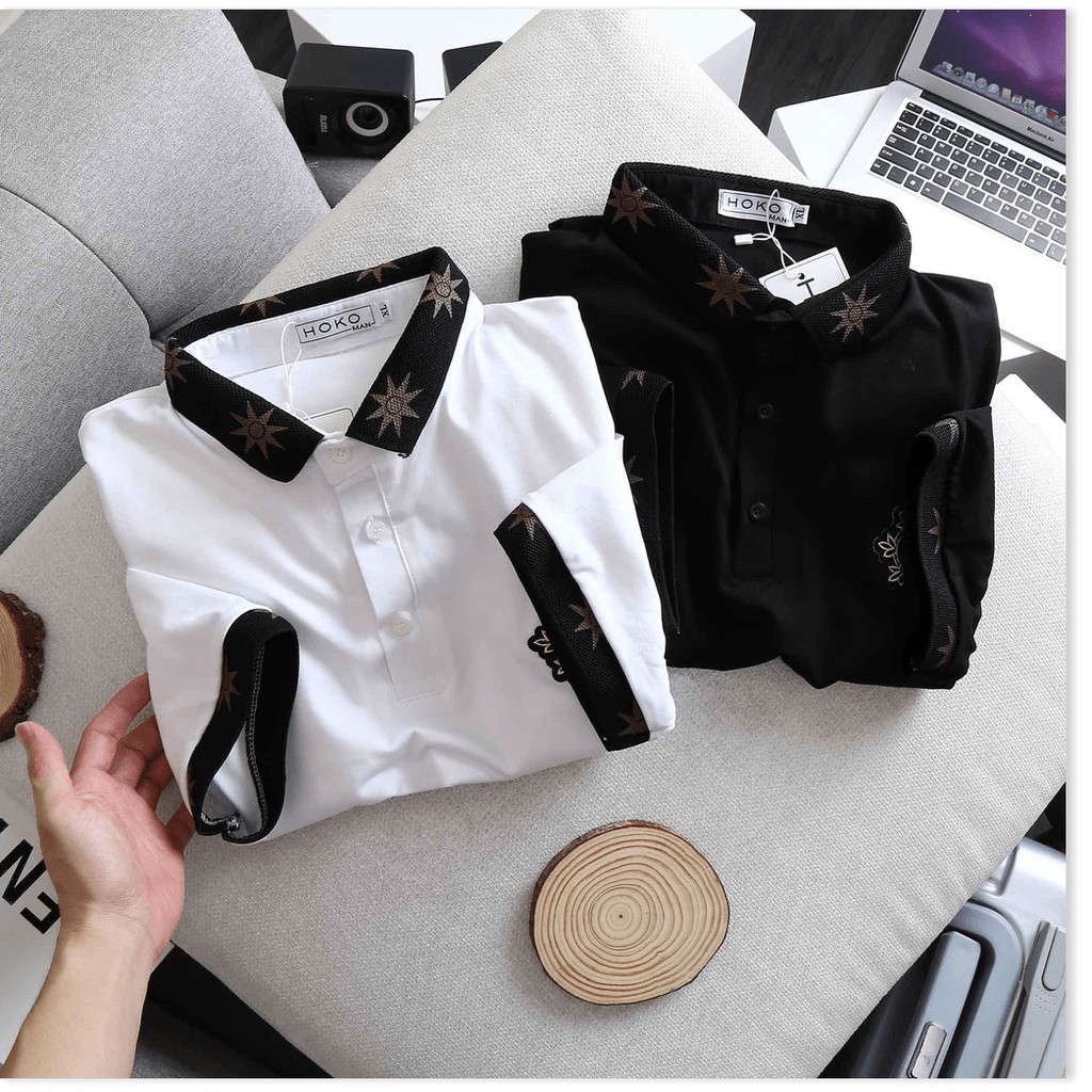 ÁO THUN CỔ TRỤ,2 MÀU SIÊU NGẦU,HỌA TIẾT ĐƠN GIẢN NHƯNG KHÔNG KÉM PHẦN SANG TRỌNG LANA FASHION