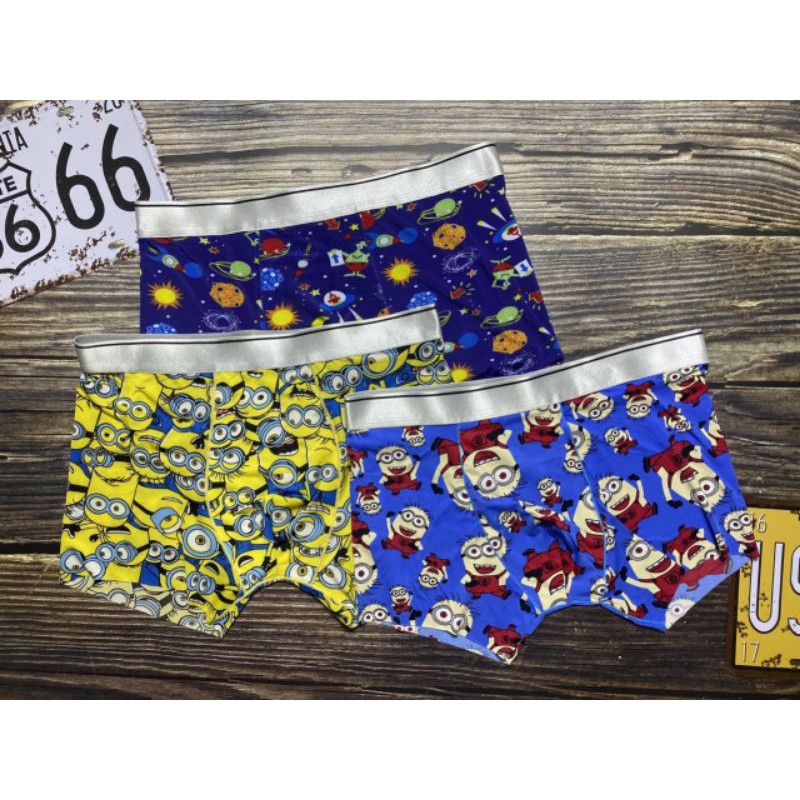 Set 6 boxer hoạt hình, sịp nam thun lạnh được chọn mẫu