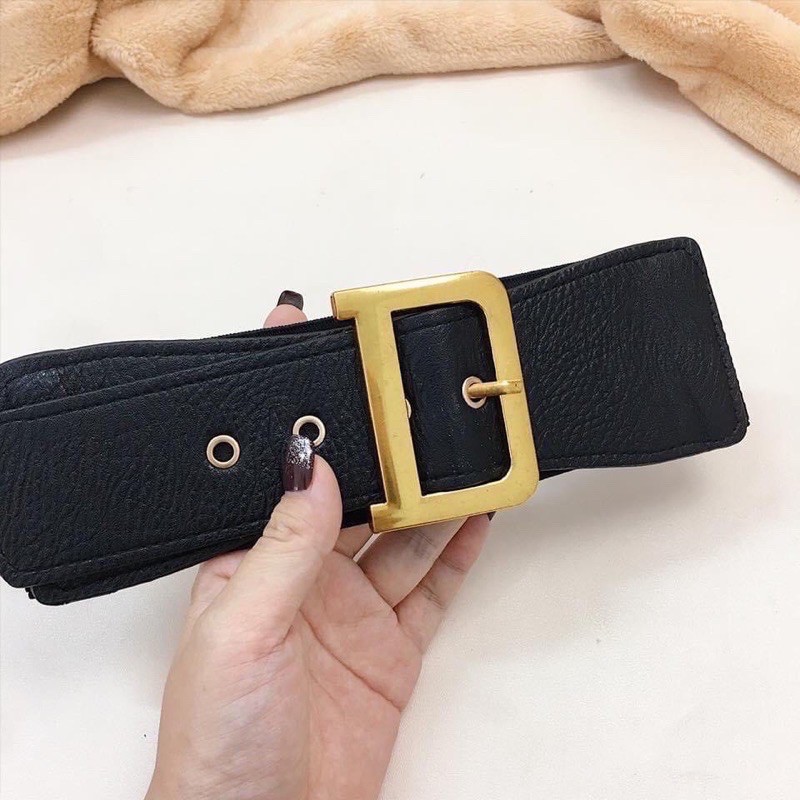 Mẫu Mới Đai lưng chữ D bản 4cm / thăt lưng chun chiết éo - Hari Korea Accessories
