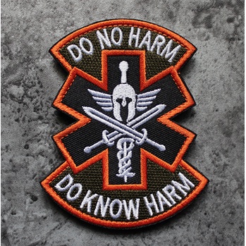 Patch phù hiệu y tế chiến trường dán quần áo_ba lô túi xách