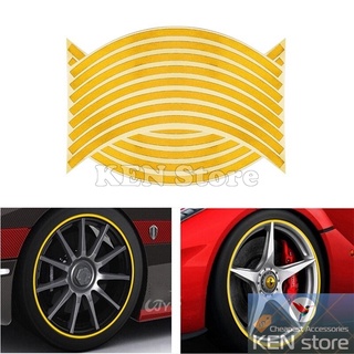 Bộ 16 miếng decal phản quang dán mâm xe máy, mâm xe ô tô
