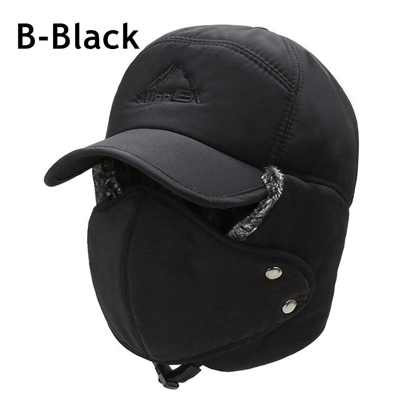 Mũ Phi Công Lót Len Cotton Chống Thấm Nước Giữ Ấm