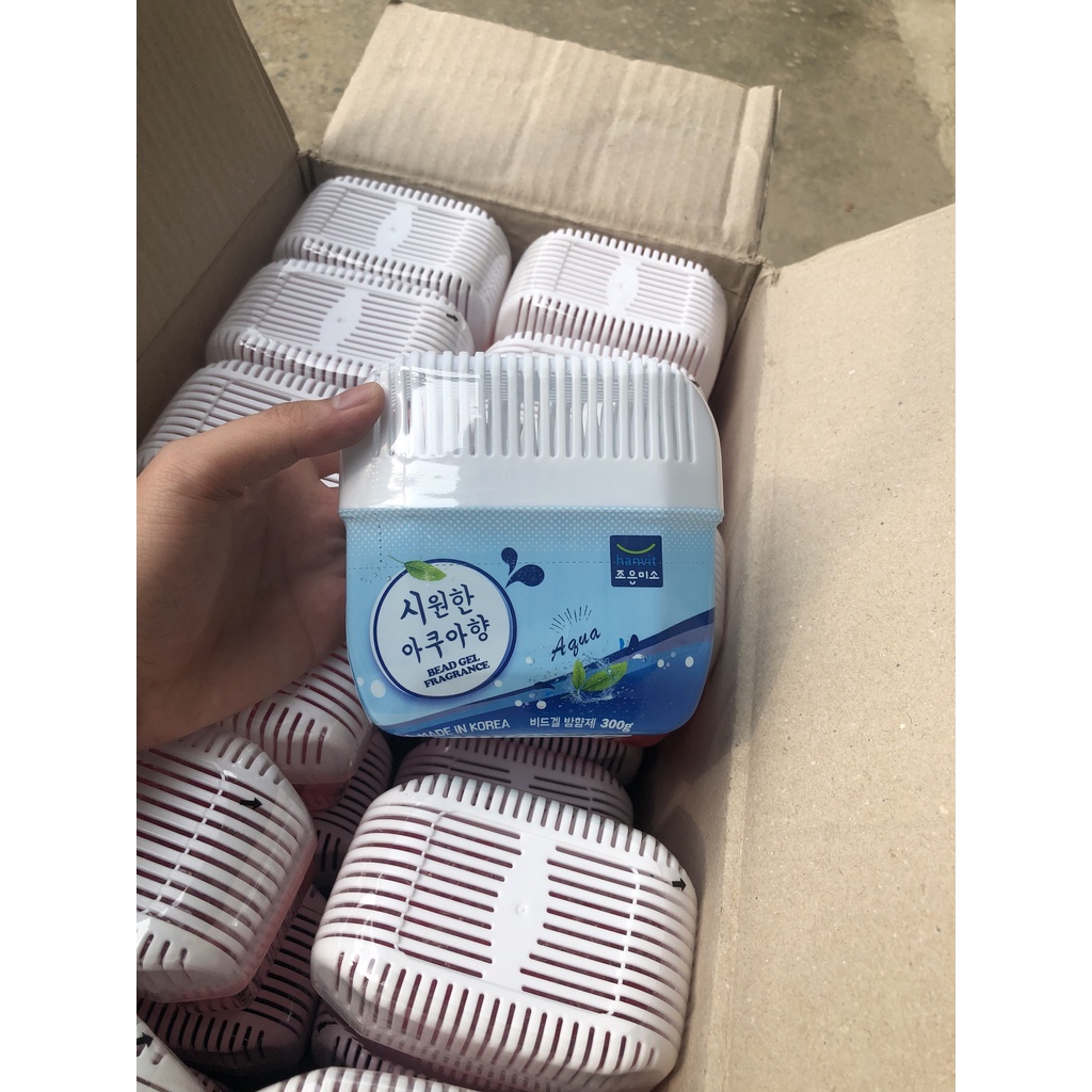 Sáp Thơm Khử Mùi Hàn Quốc HANVIT hộp 300g - Hạt tinh thể, Hương thơm dịu cho Phòng ngủ, Toilet, xe Oto