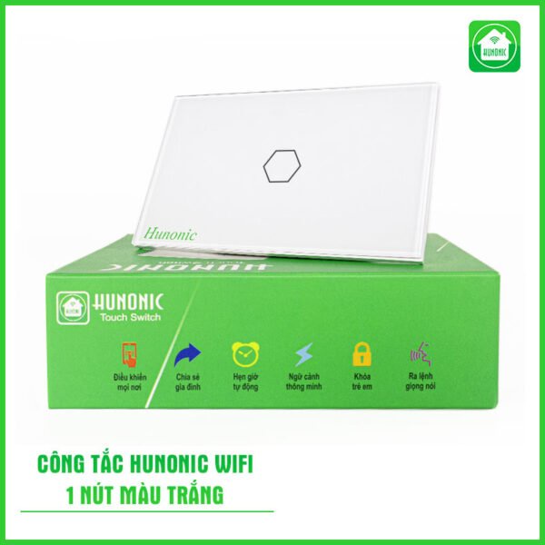 CÔNG TẮC CẢM ỨNG THÔNG MINH HUNONIC WIFI 1 NÚT