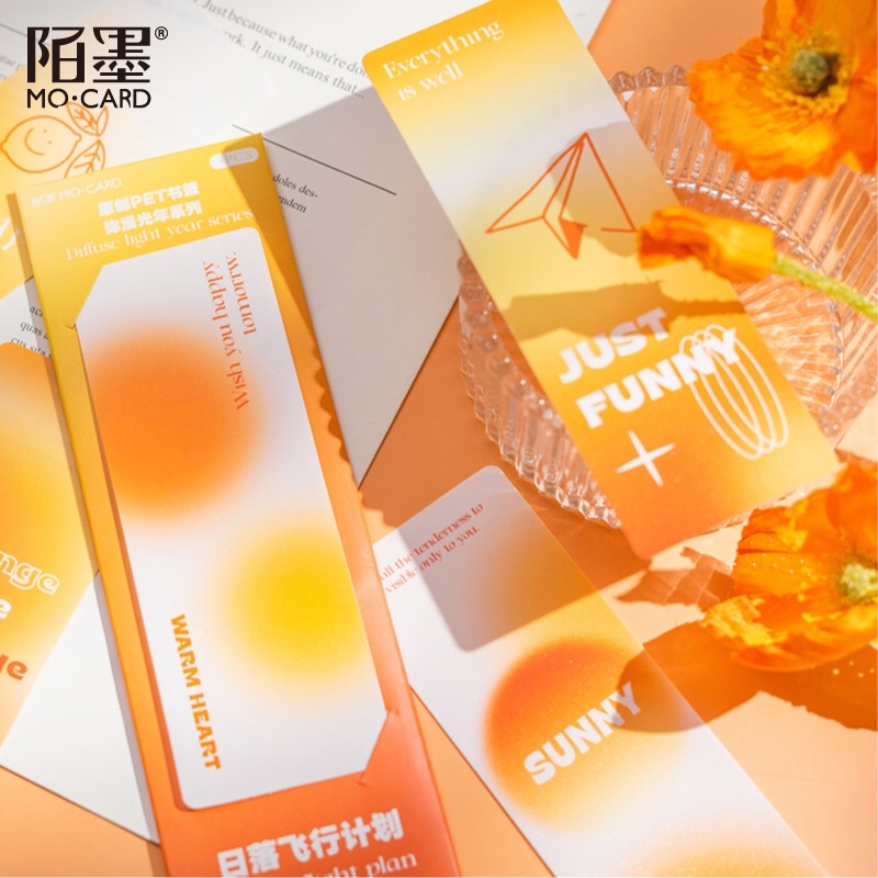 Set 5 tấm bookmark đánh dấu trang nhựa Pet