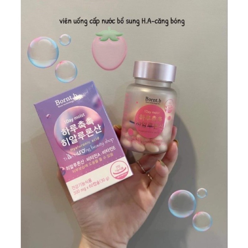 Viên cấp nước lợi khuẩn sanvs da Bornt.B hộp 60v