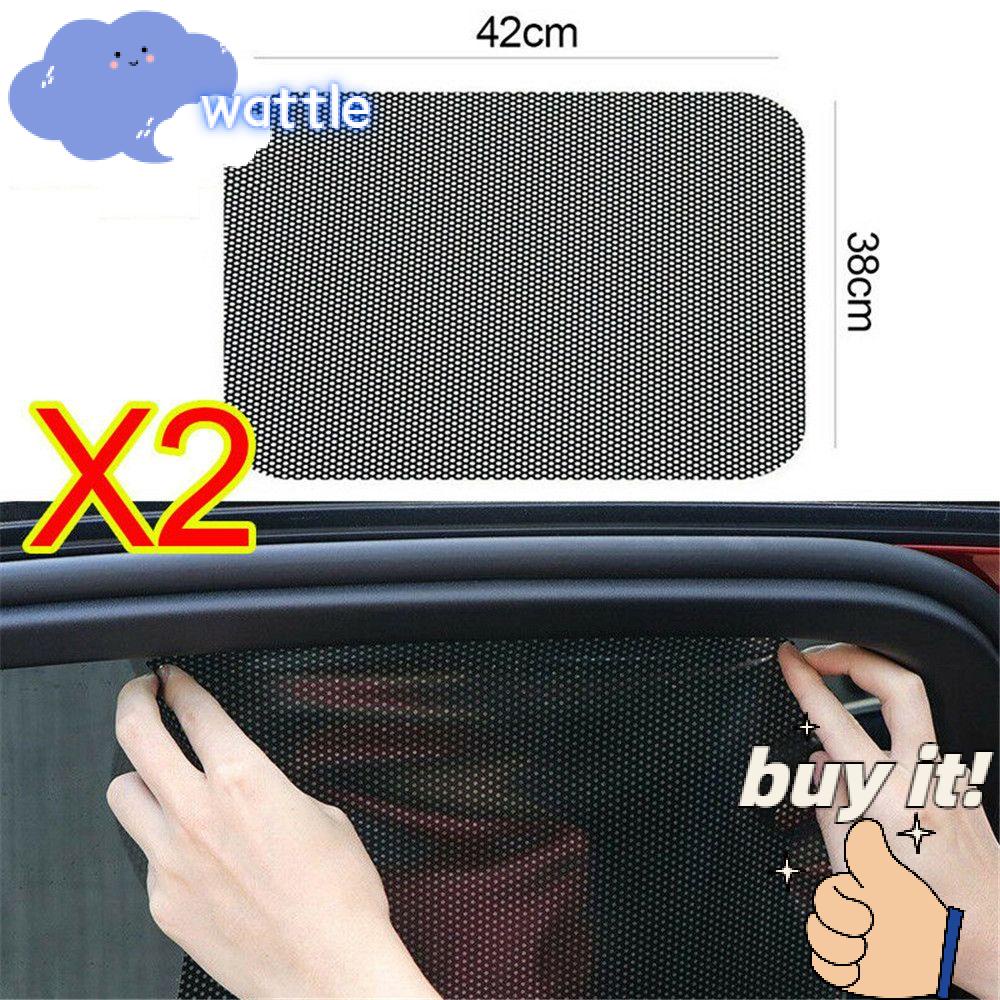 Bộ 2 Miếng Lưới Dán Cửa Sổ Xe Hơi Chống Nắng Và Tia UV