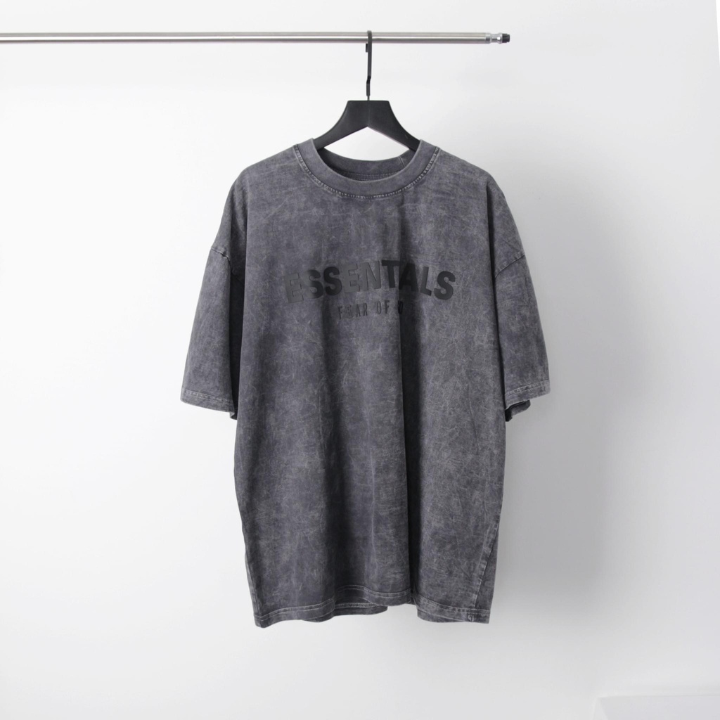 Áo Phông Loang Xám Cổ Tròn ESSENTAL Mùa Hè, Cotton TICI Mịn Mêm Thoải Mái Thấm Hút Mã MT991Phong Cách AMBITION