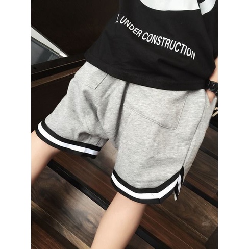 Quần Short cotton Kẻ Sọc Phong Cách hip-hop Cho Bé Trai