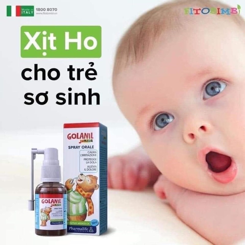 Golanil junior xịt họng trẻ em - Chính hãng Italy