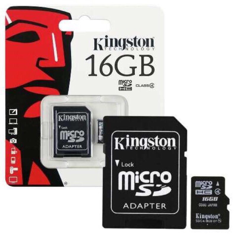 Thẻ nhớ 16GB Kingston MicroSD Class 10 (Kèm Adapter)