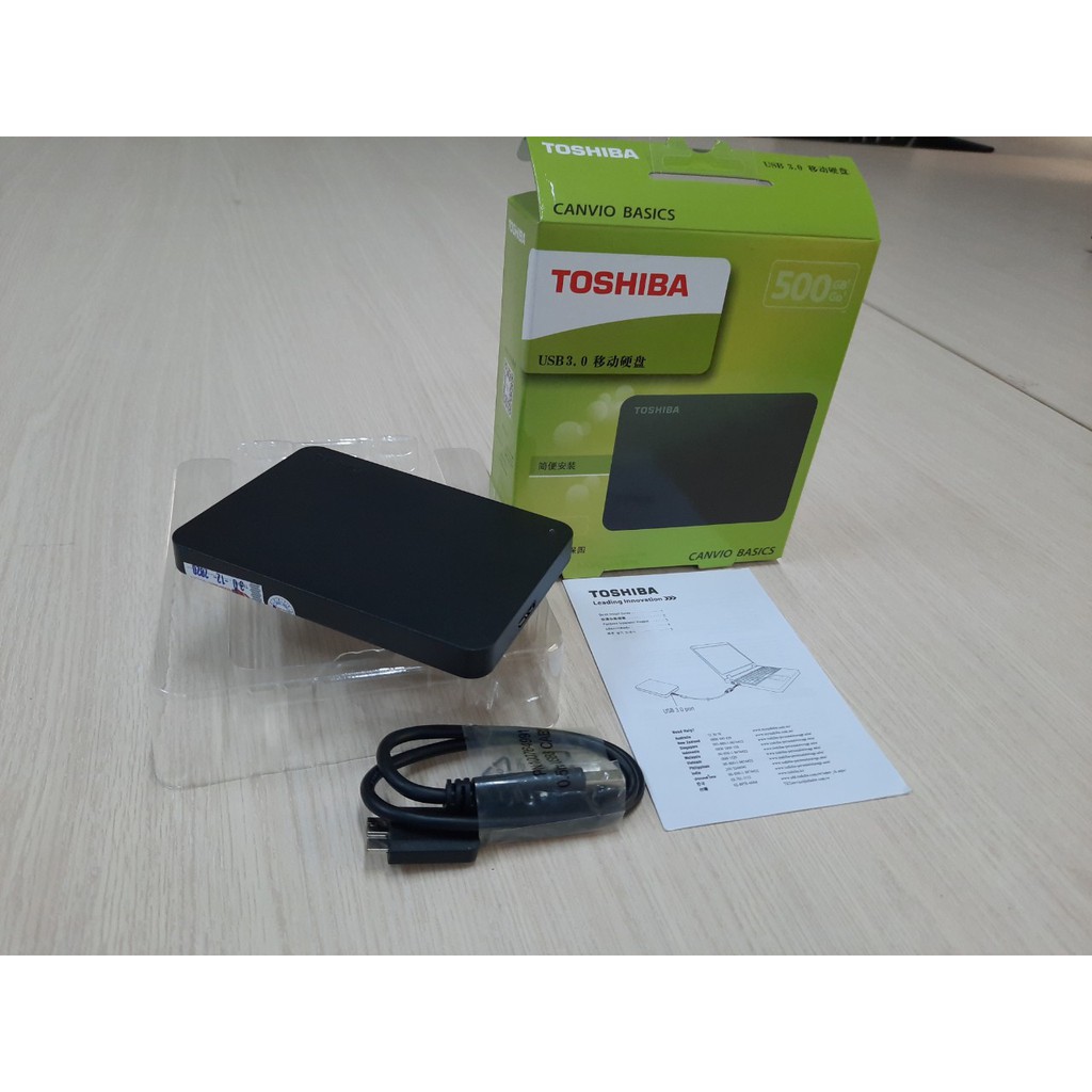 Ổ cứng di động TOSHIBA CANVIO BASICS 500GB/1TB/2TB USB 3.0