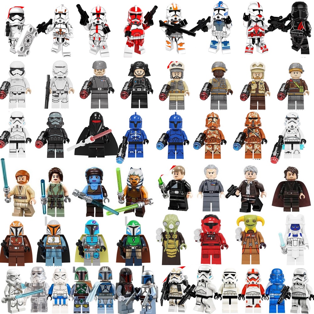 Mô Hình Đồ Chơi Nhân Vật Anakin Obi-Wan Han Solo Luke Stormtrooper Clone Trooper The Mandalorian Kylo Ren Trong Phim Chiến Tranh Giữa Các Vì Sao