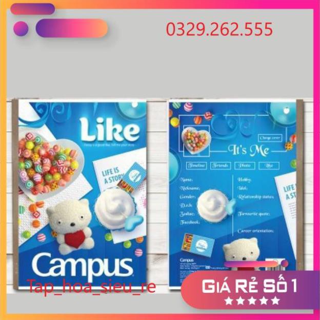 (Rẻ Vô địch) Vở kẻ ngang Campus Gift 120 trang