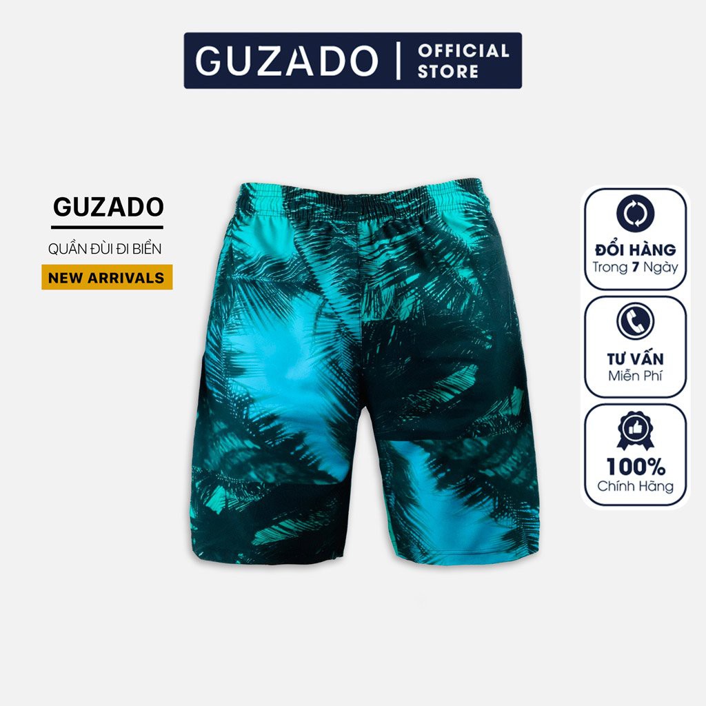 Quần đùi đi biển, đi bơi Guzado, Phù Hợp Đi Dạo Phố, Đu Đưa, Dạo Biển, Vận Động Thoải Mái GSR04