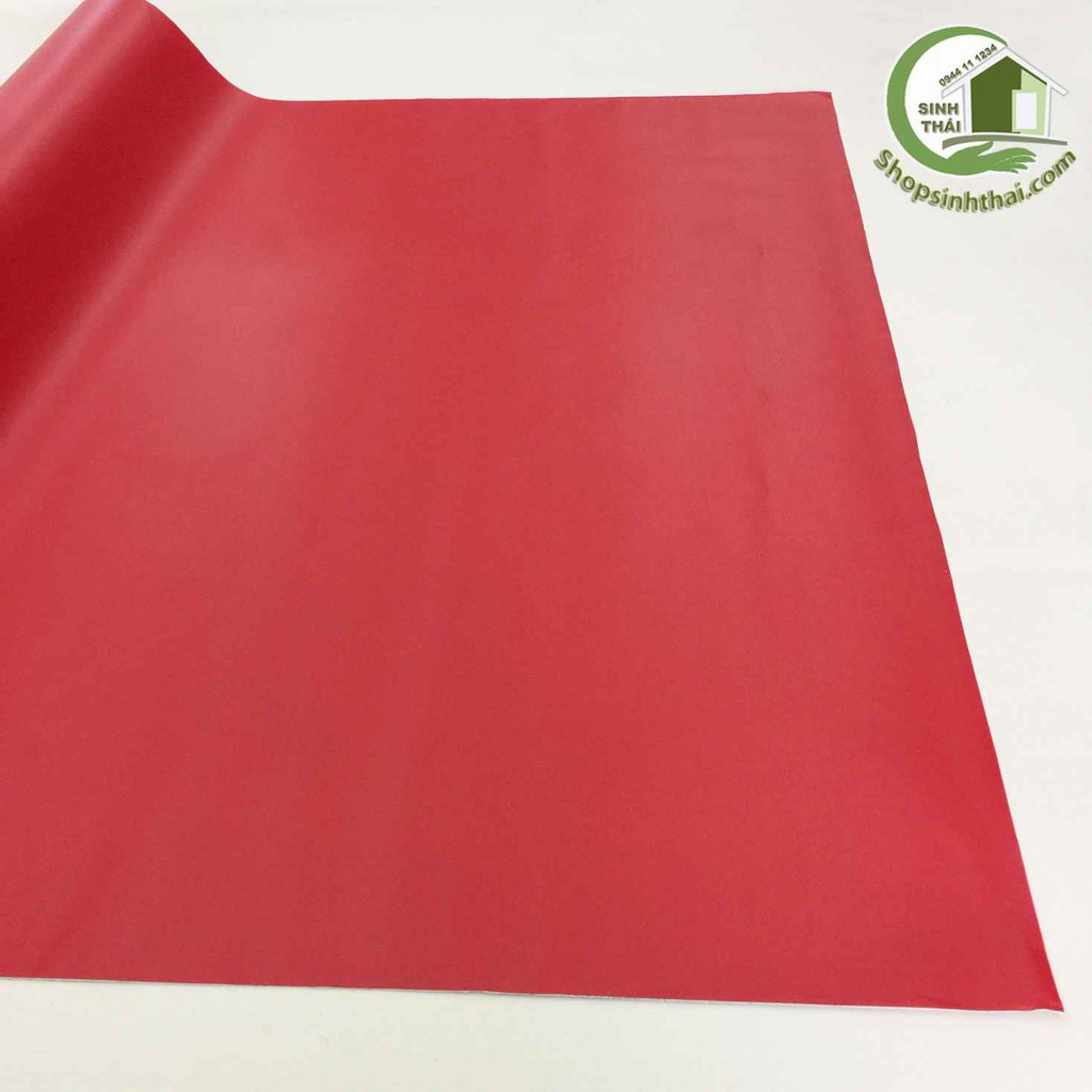 Giấy dán tường màu đỏ nhám -  - có sẵn keo