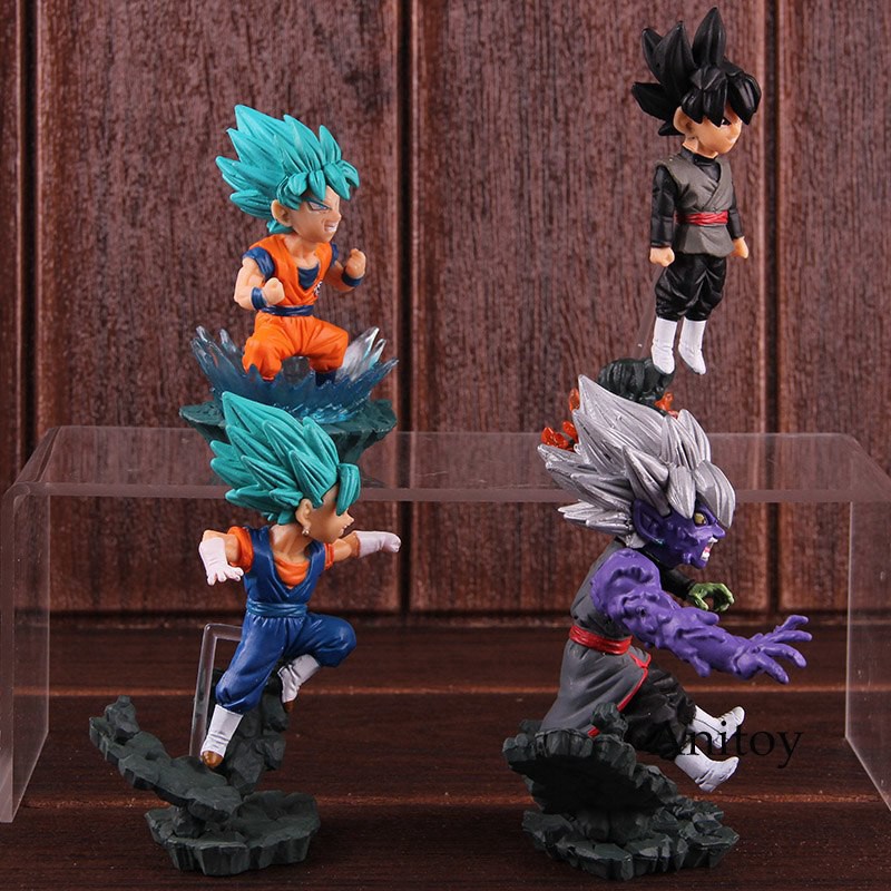 Wcd Set 4 Mô Hình Nhân Vật Dragon Ball Super Saiyan Blue Goku Đen Zamasu Vegeto