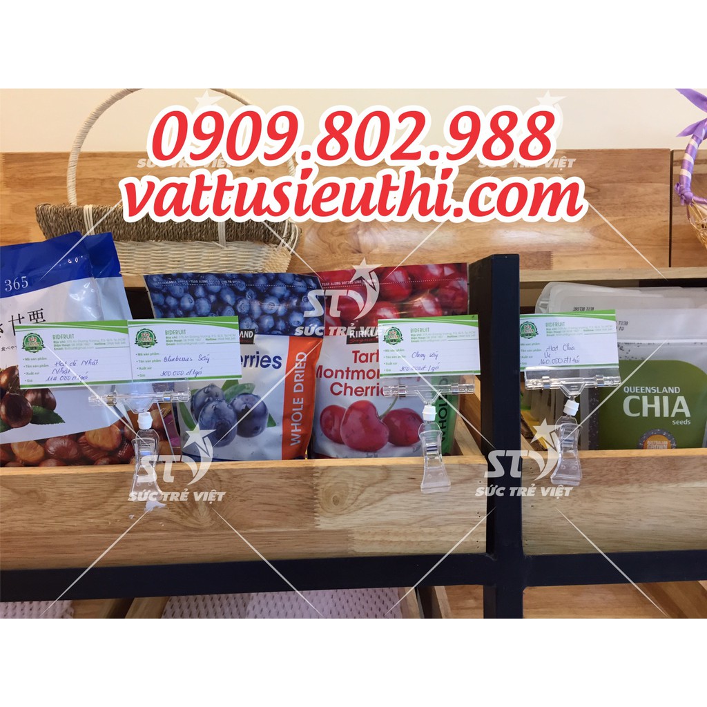 Combo 10 Kẹp mica, Kẹp sale, Kẹp mica quảng cáo, Kẹp bảng giá