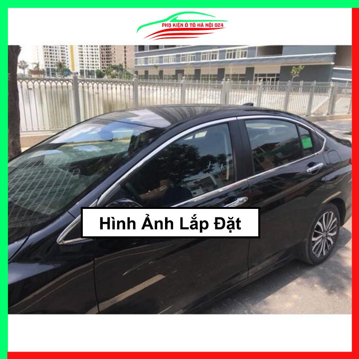 Bộ nẹp viền chân kính cong kính City 2015-2020 Inox sáng bóng chuẩn form xe