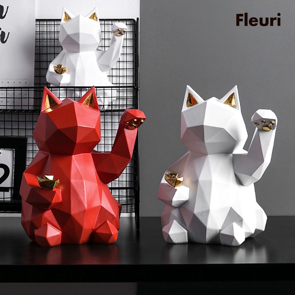 Tượng Mèo May Mắn Trang Trí Nội Thất