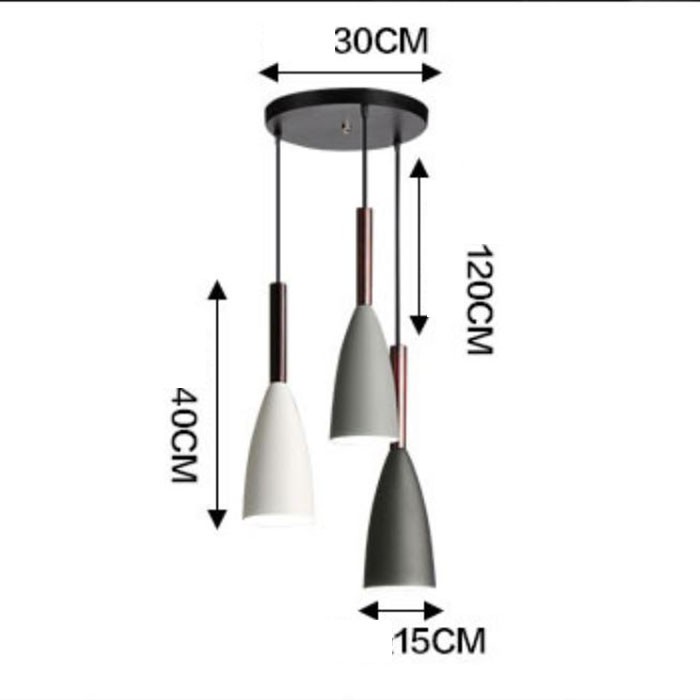 Đèn thả phòng khách - đèn thả bàn ăn - đèn treo trần trang trí - Bộ 3 chao