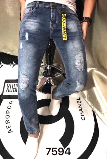 Quần Jean Nam Rách Gối Hàn Quốc | BigBuy360 - bigbuy360.vn