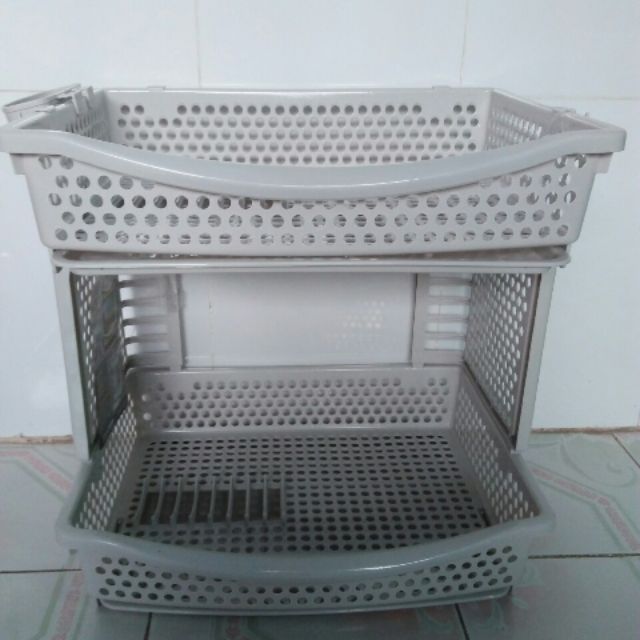 khay úp ly chén 2 tầng có giá hứng nước