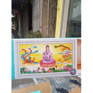 Tranh đính đá phật bà quan âm bồ tát kt 120*70cm