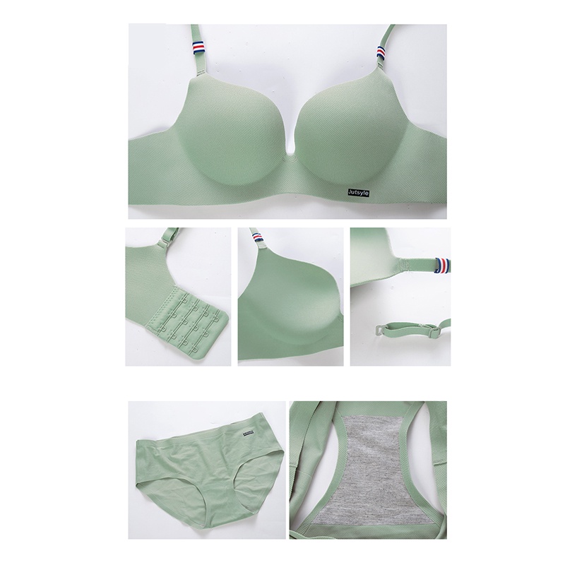 Set đồ lót ZXYOUPING nâng ngực không đường may phong cách Anh Quốc cho nữ