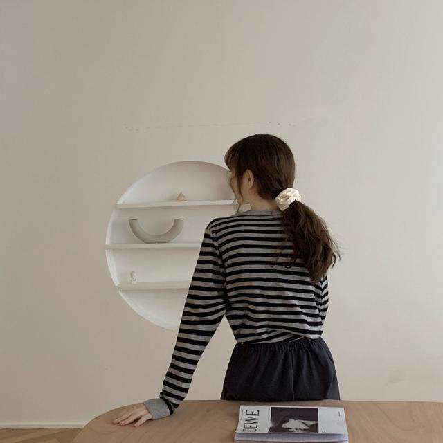 Áo Khoác Cardigan Tay Dài Kẻ Sọc Thời Trang Mùa Thu Mới Cho Nữ 2021