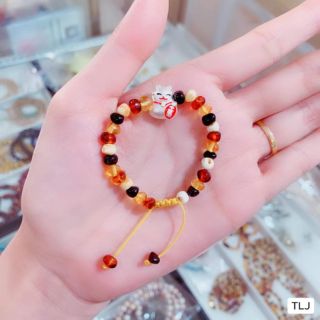 Vòng hổ phách úc mix con giáp cho bé
