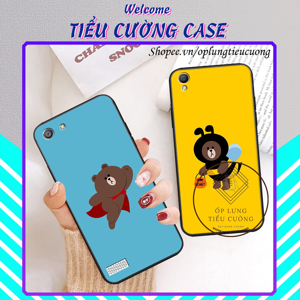Ốp điện thoại Oppo A33-Neo 7/A37-Neo 9/A39-A57-F3 Lite in hình "Gấu Brow và Thỏ Cony"cực ngộ nghĩnh,cực dễ thương