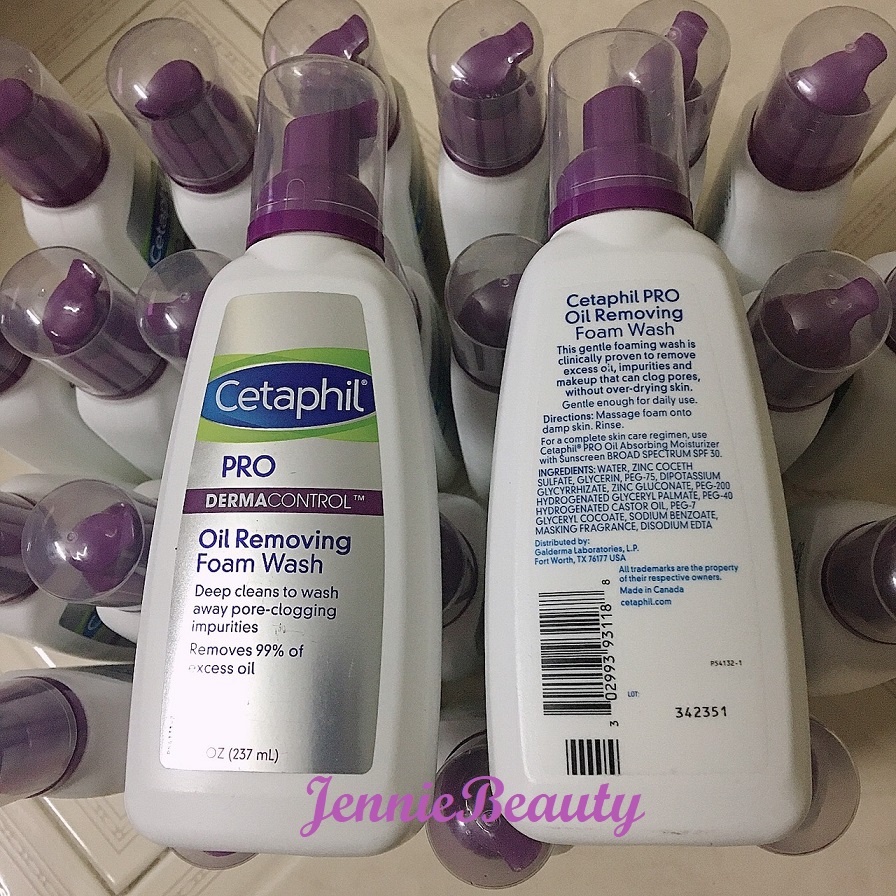 [Hàng Canada] Sữa rửa mặt cho da dầu Cetaphil PRO Oily Skin/ Derma Control Oil Removing Foam Wash (237ml)