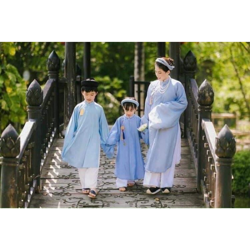 Set áo tấc voan tơ mộc 2lớp full set nam - nữ