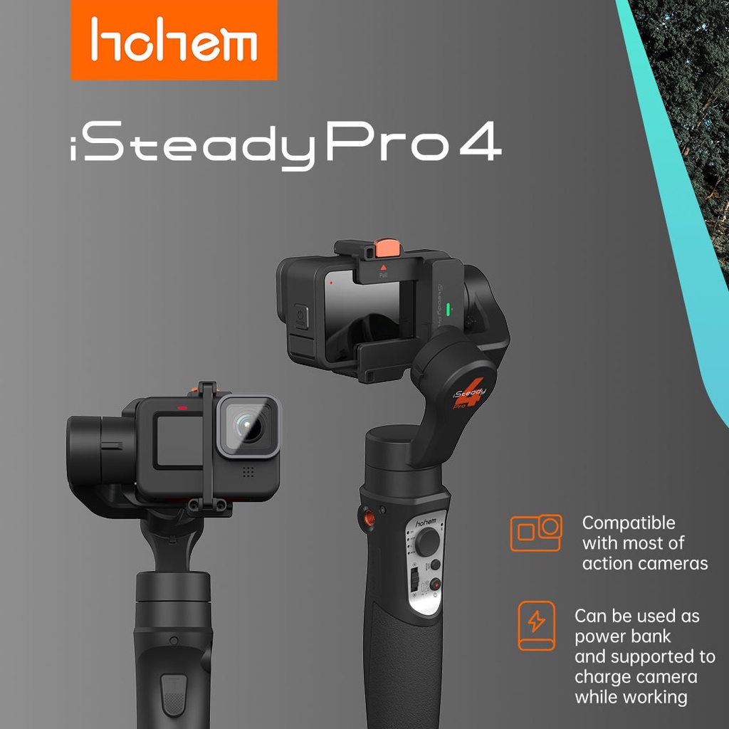 HOHEM iSteady Pro 4 - Gimbal Bluetooth Cho Gopro 10 9 8... Tay Cầm Chống Rung 3 Trục Cho Camera Action Chống Nước IPX4