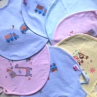 [Chống Thấm]Yếm Ăn Dặm Cotton Chống Thấm 1 Mặt (Có Nút Bấm)