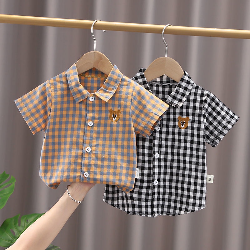 Áo Sơ Mi Cotton Ngắn Tay Họa Tiết Hoạt Hình Xinh Xắn Theo Phong Cách Mùa Hè Hàn Quốc