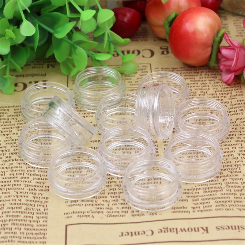 Hộp Đựng Kem Trang Điểm / Mỹ Phẩm Mini Đáy Vuông Tiện Dụng Khi Đi Du Lịch