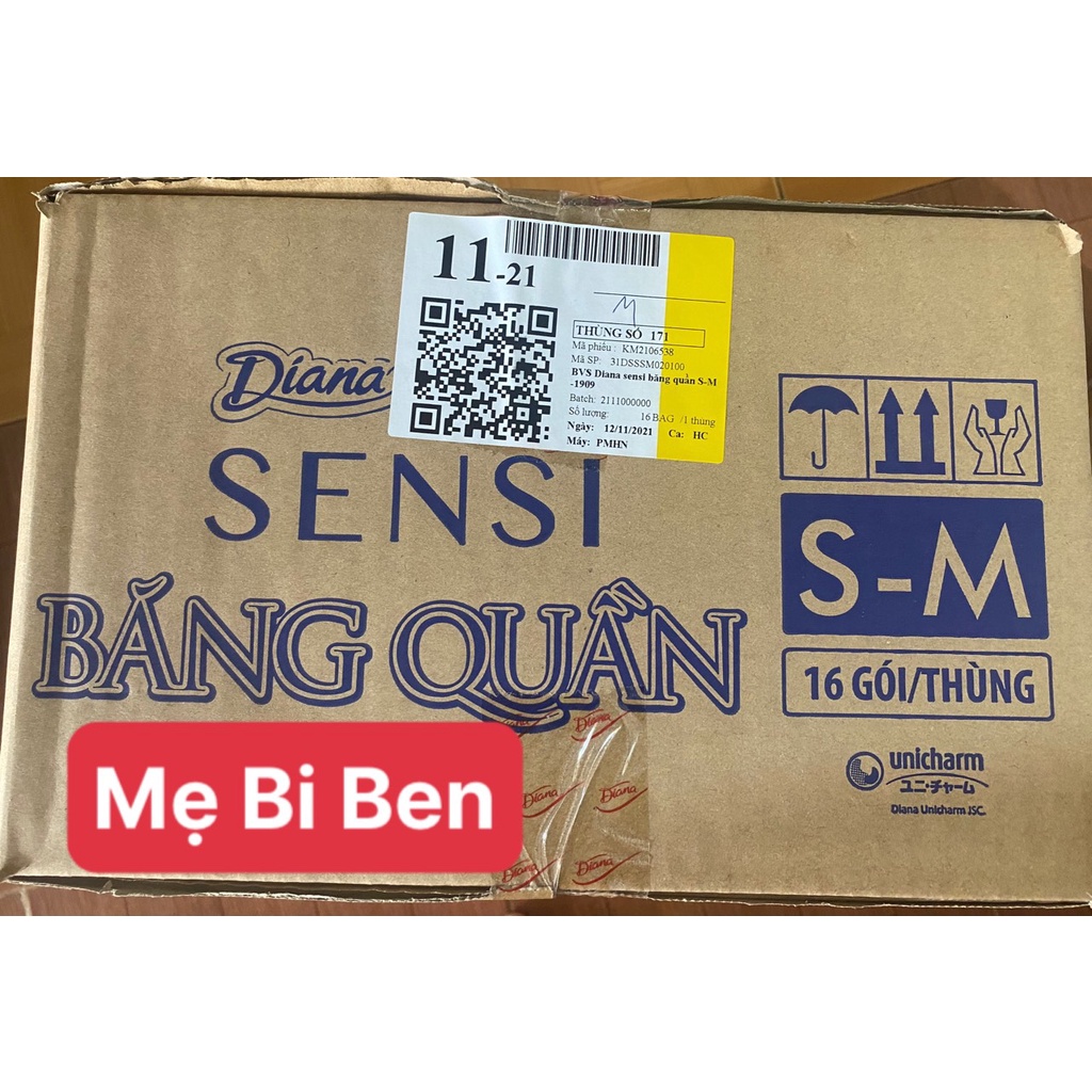 [Chính Hãng] Băng đêm dạng quần Diana Sensi size S-M, M-L 2 chiếc/gói