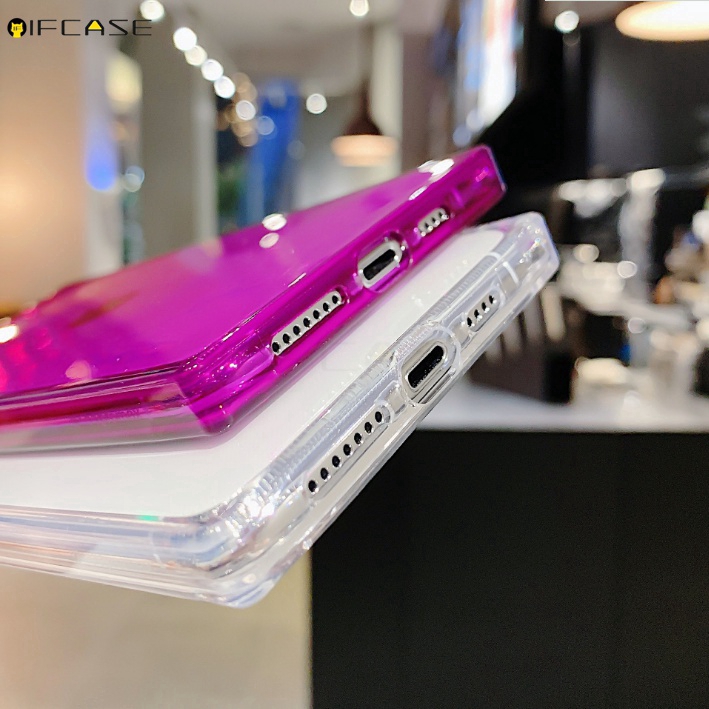 Ốp điện thoại TPU dẻo màu sắc ngọt ngào phản quang thiết kế đơn giản thời trang cho IPHONE 11 PRO XS MAX XR X