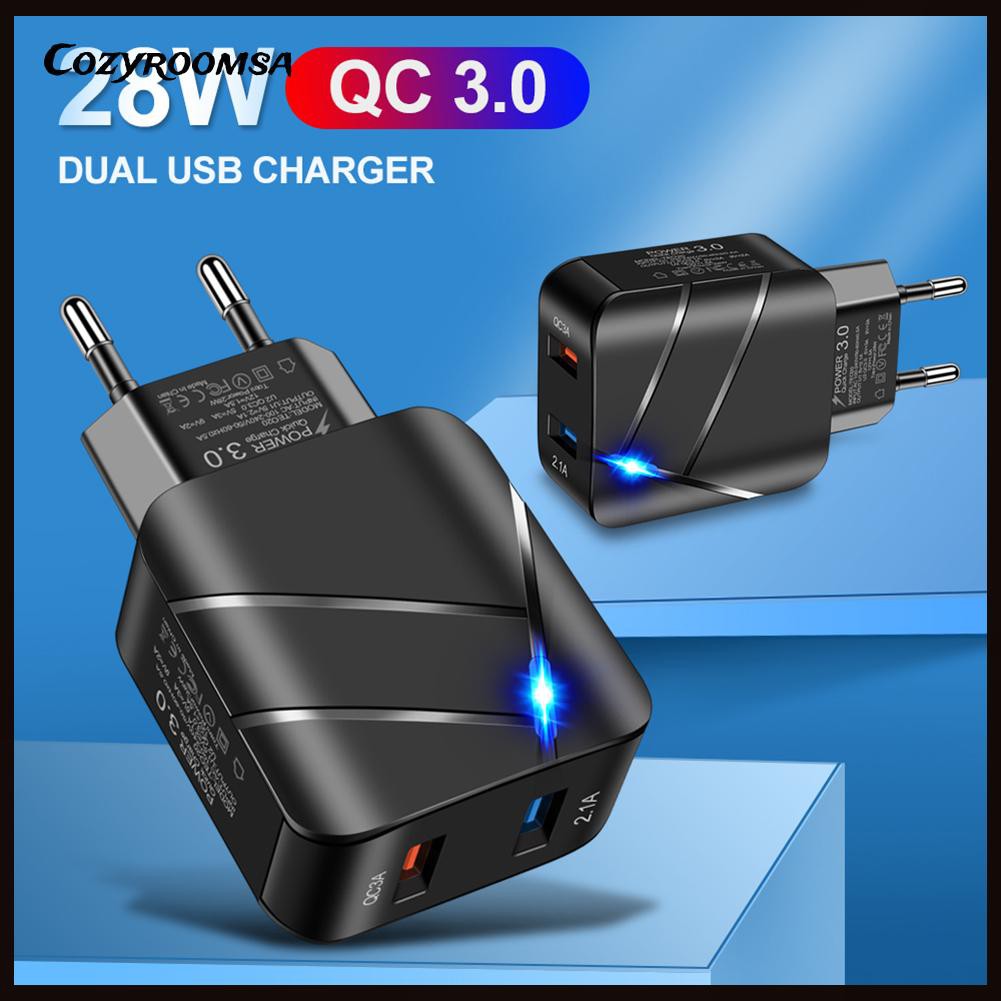Cục Sạc Nhanh Usb 3.0 Mạnh Mẽ Cho Điện Thoại / Máy Tính Bảng 28w