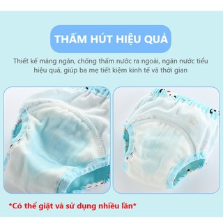 Quần Bỏ Bỉm,Quần Cai Bỉm Siêu Thấm Hút Sử Dụng Nhiều Lần Cho Bé  Size 80/90/100/110 cho bé từ 5-17kg