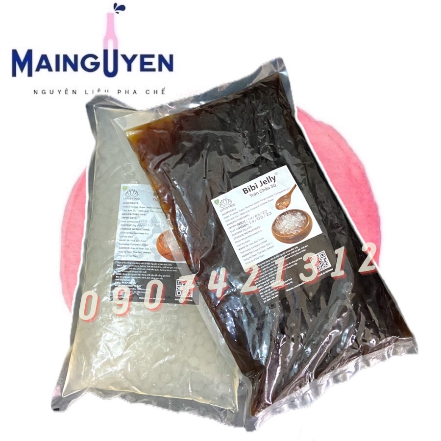 Trân châu Bibi Jelly 3Q 2kg - Măng Cụt, Đào, Caramel…